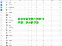 南安普顿客场不敌西汉姆联，积分榜下滑