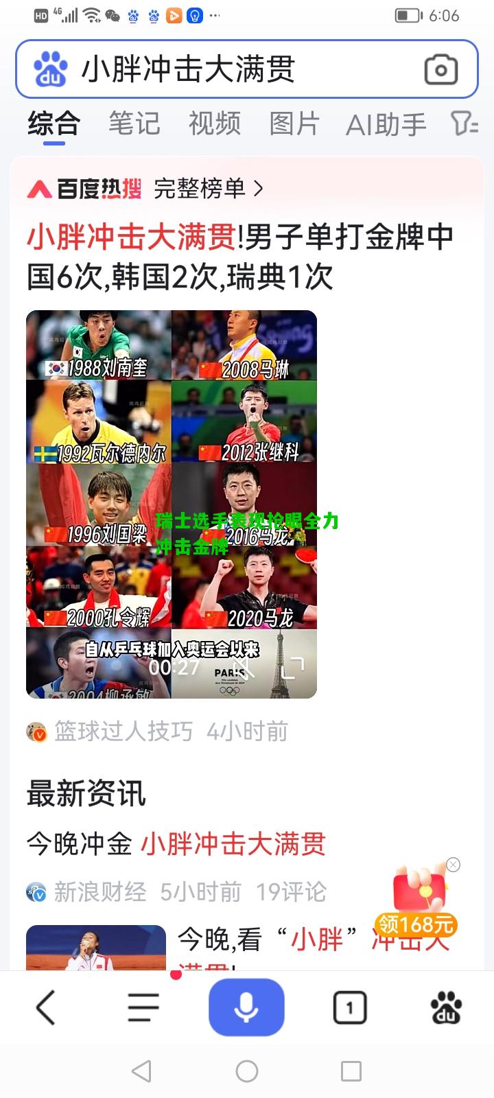 瑞士选手表现抢眼全力冲击金牌