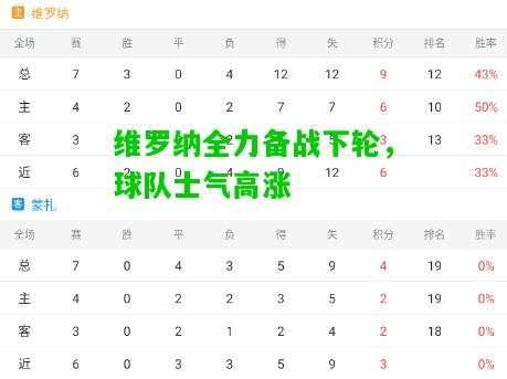 维罗纳全力备战下轮，球队士气高涨