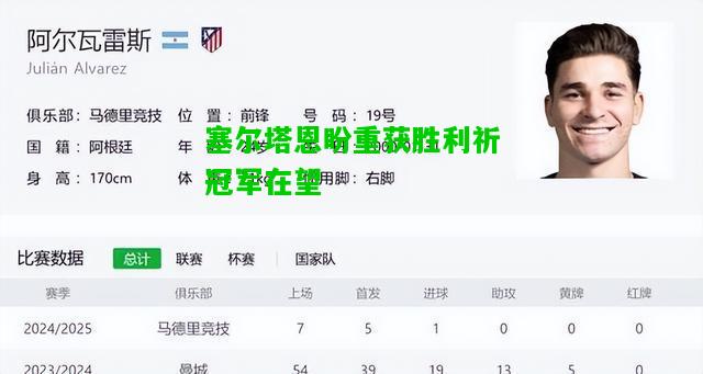 塞尔塔恩盼重获胜利祈冠军在望