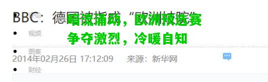 暗流涌动，欧洲预选赛争夺激烈，冷暖自知